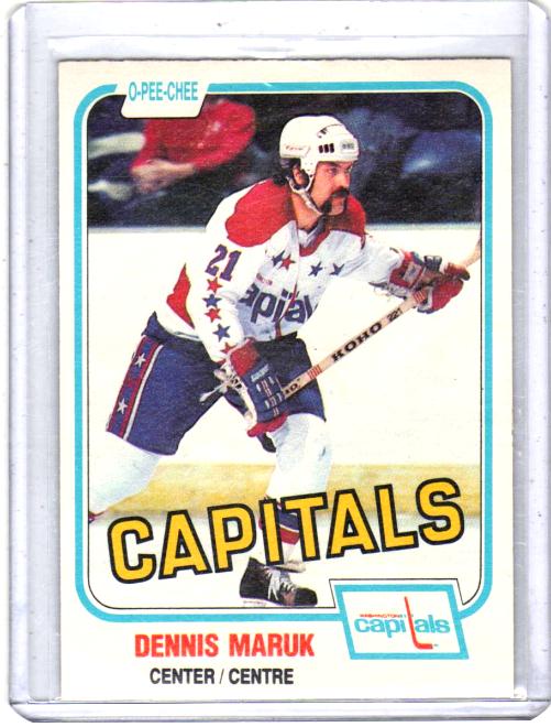 1981 O-Pee-Chee  Dennis Maruk  Card #350 - Washington Capitals